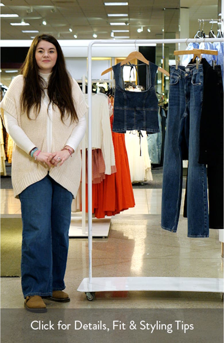 Lace-Up Back Denim Top, sales video thumbnail