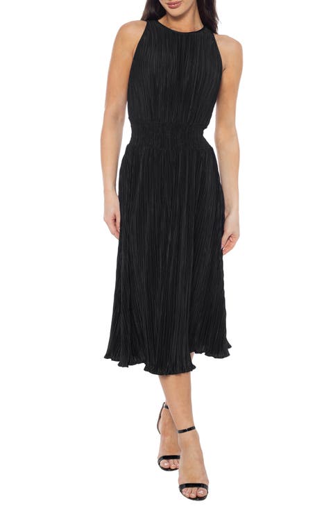 Sleeveless Pleated Midi Dress