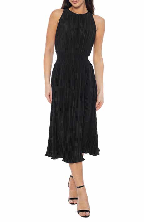 Marina Sleeveless Pleated Midi Dress