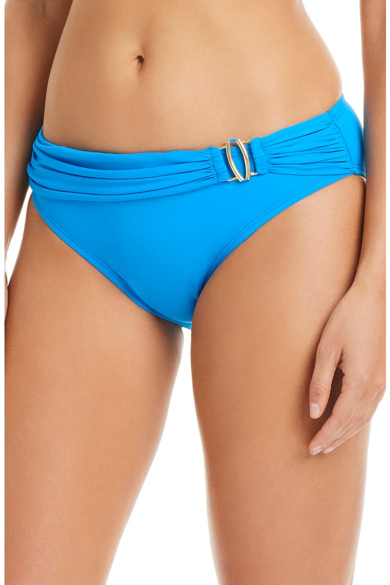 Draped Hipster Bikini Bottoms, Main, color, BLVD BLEU