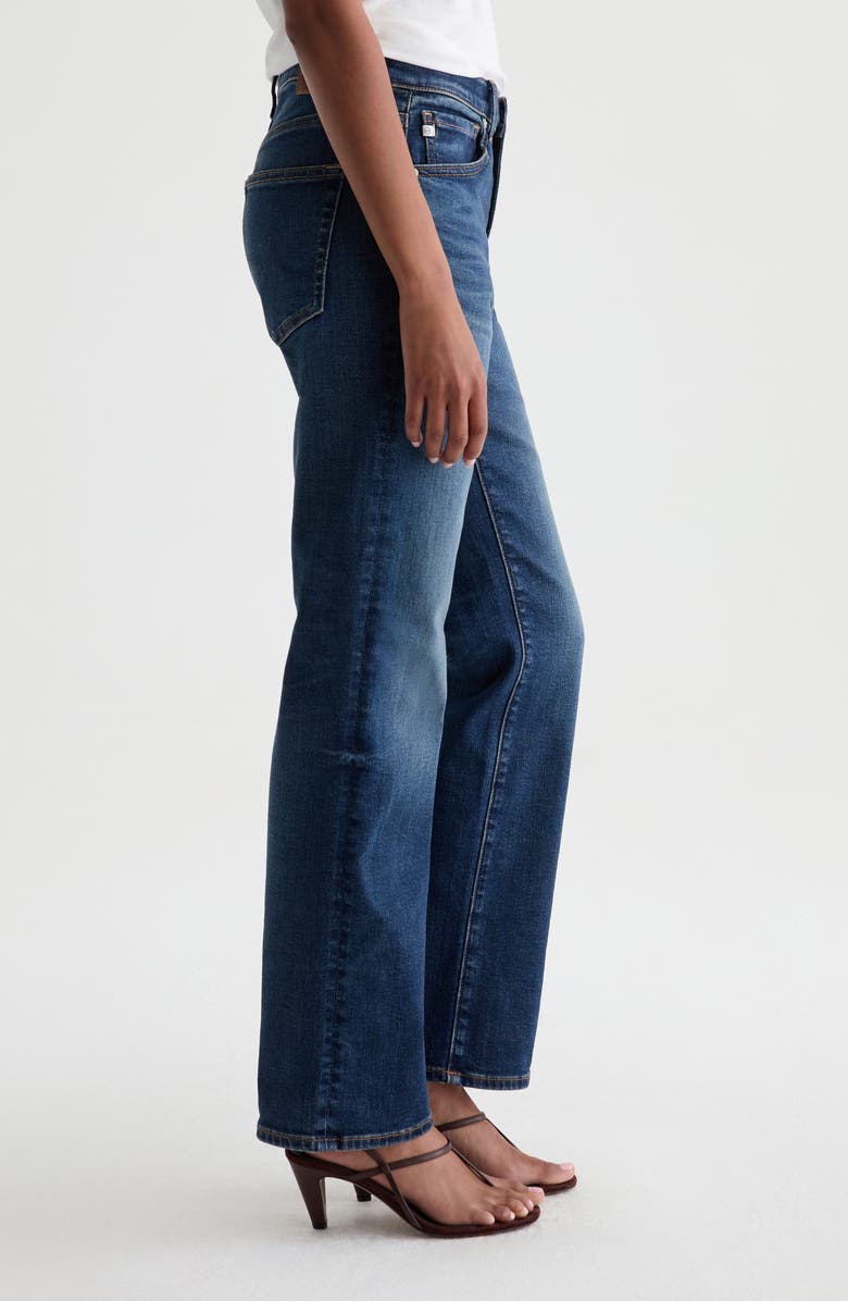 AG Brinley Mid Rise Straight Leg Jeans, Alternate, color, Night Cap