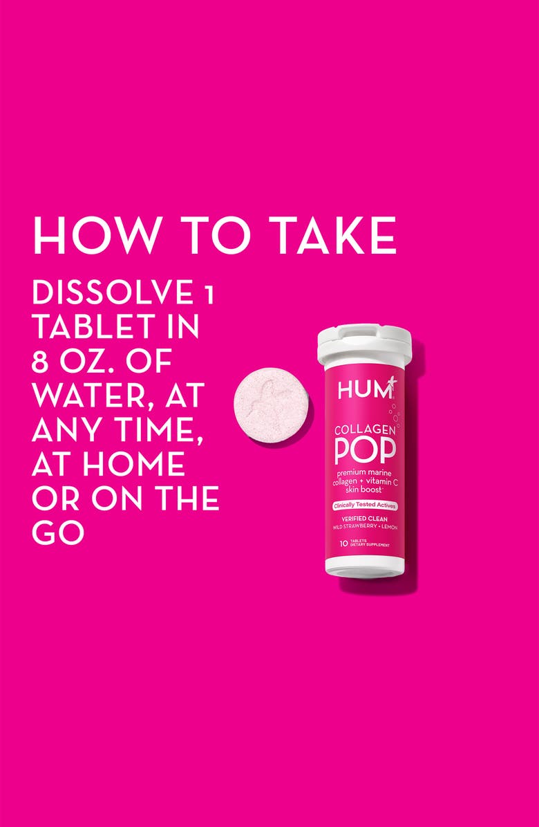 Hum Nutrition Collagen POP + Vitamin C 3-Pack Dissolvable Tablets, Alternate, color,