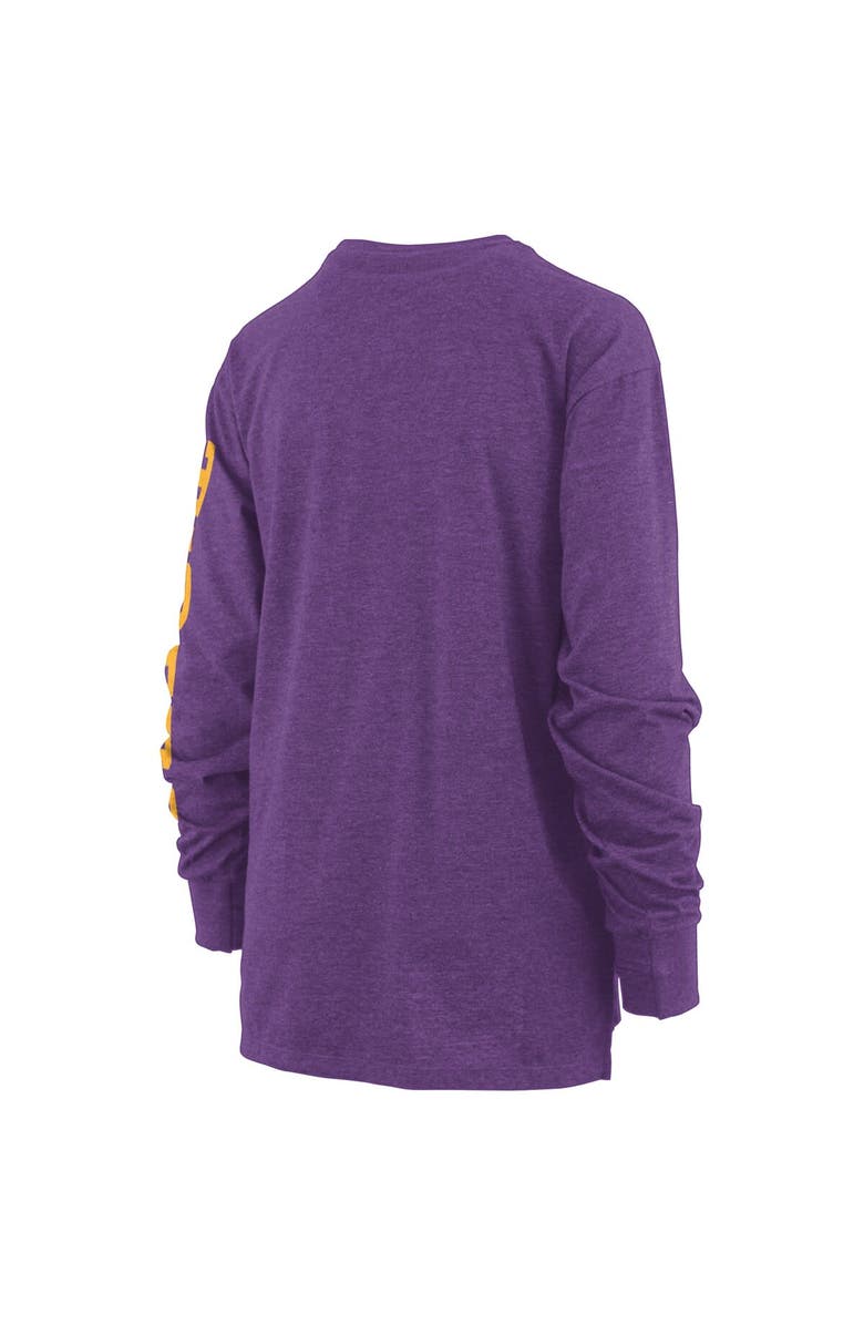 PRESSBOX Women's Pressbox Purple LSU Tigers Two-Hit Canyon Long Sleeve T-Shirt, Alternate, color, Purple
