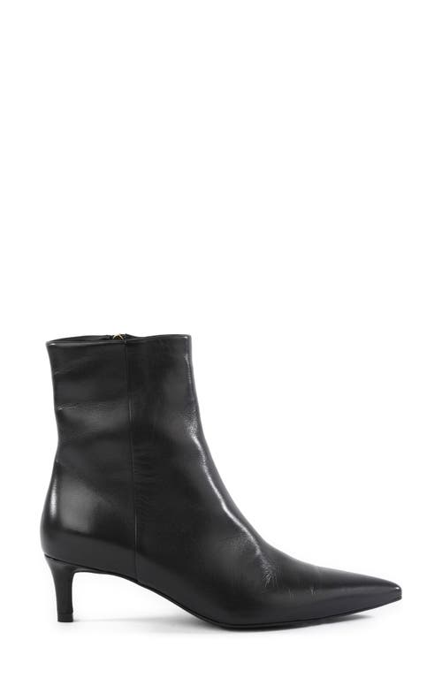 Seychelles Dinner Date Pointed Toe Boot In Black Leather