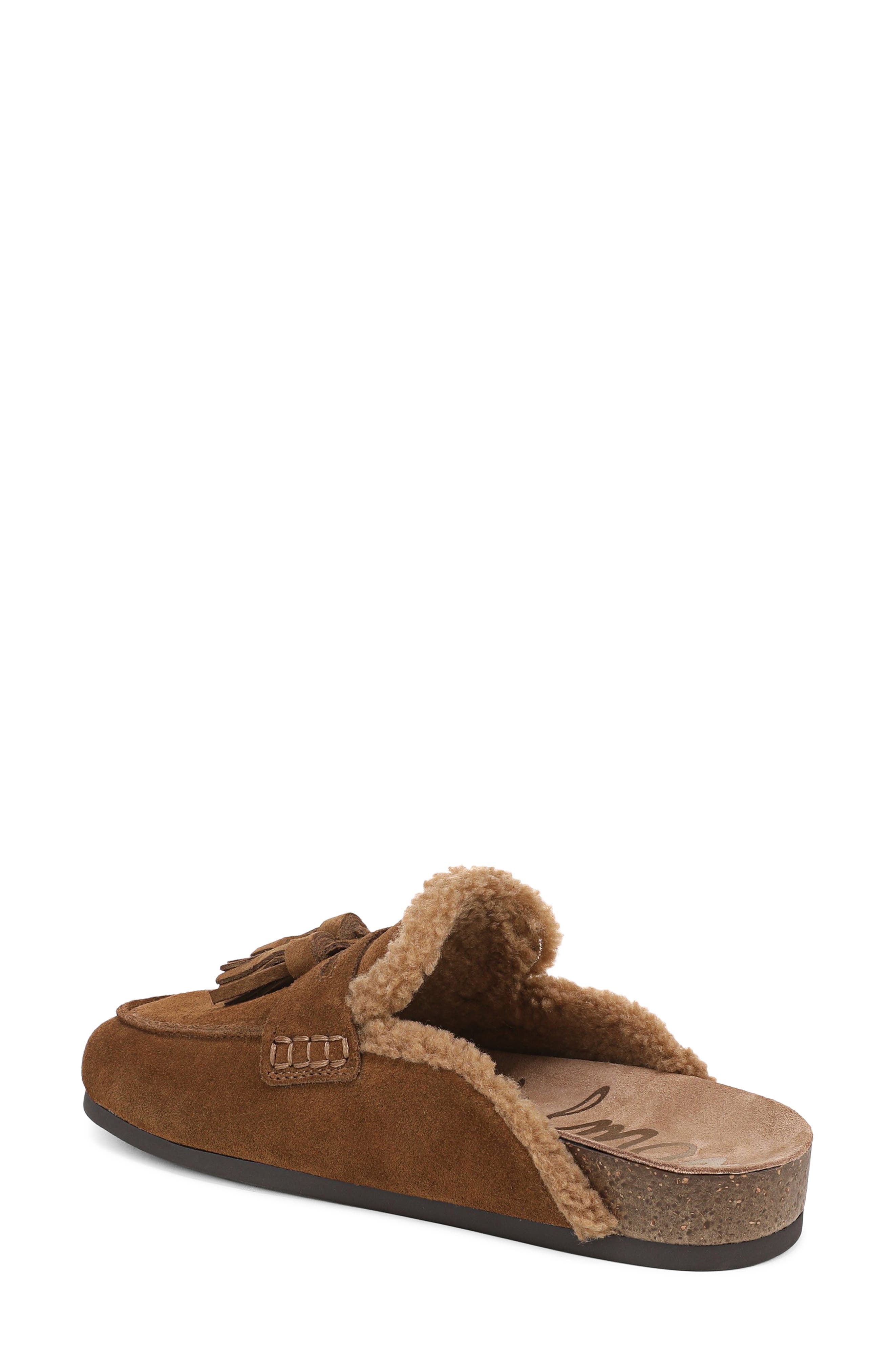 Astrid Genuine Shearling Lined Mule, Alternate, color, WARM NUTMEG