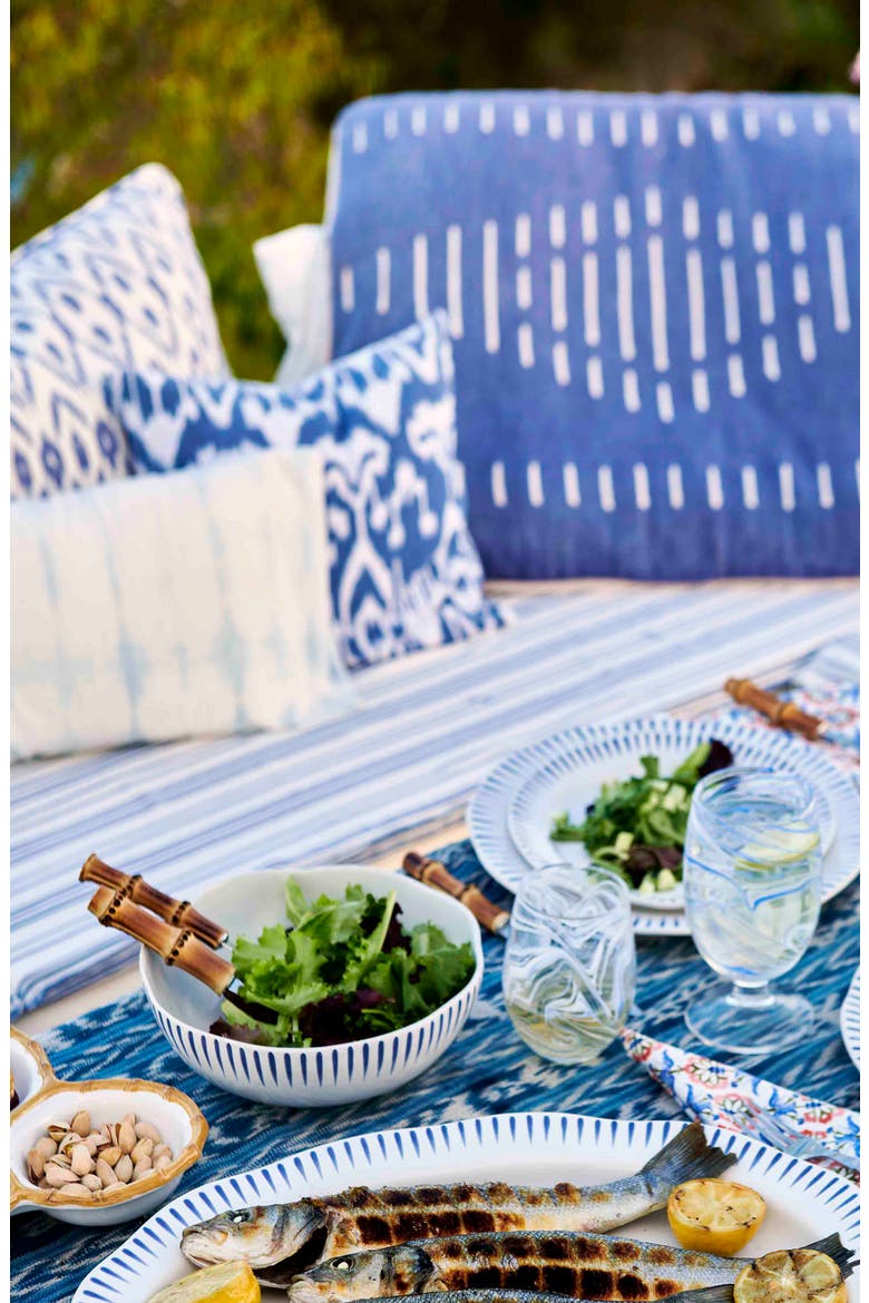 Sitio Stripe Coupé Bowl, Alternate, color, WHITEWASH/ DELFT BLUE