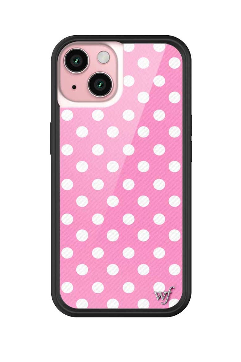 Polka Dot | Pink and White iPhone Case, Alternate, color, Pink