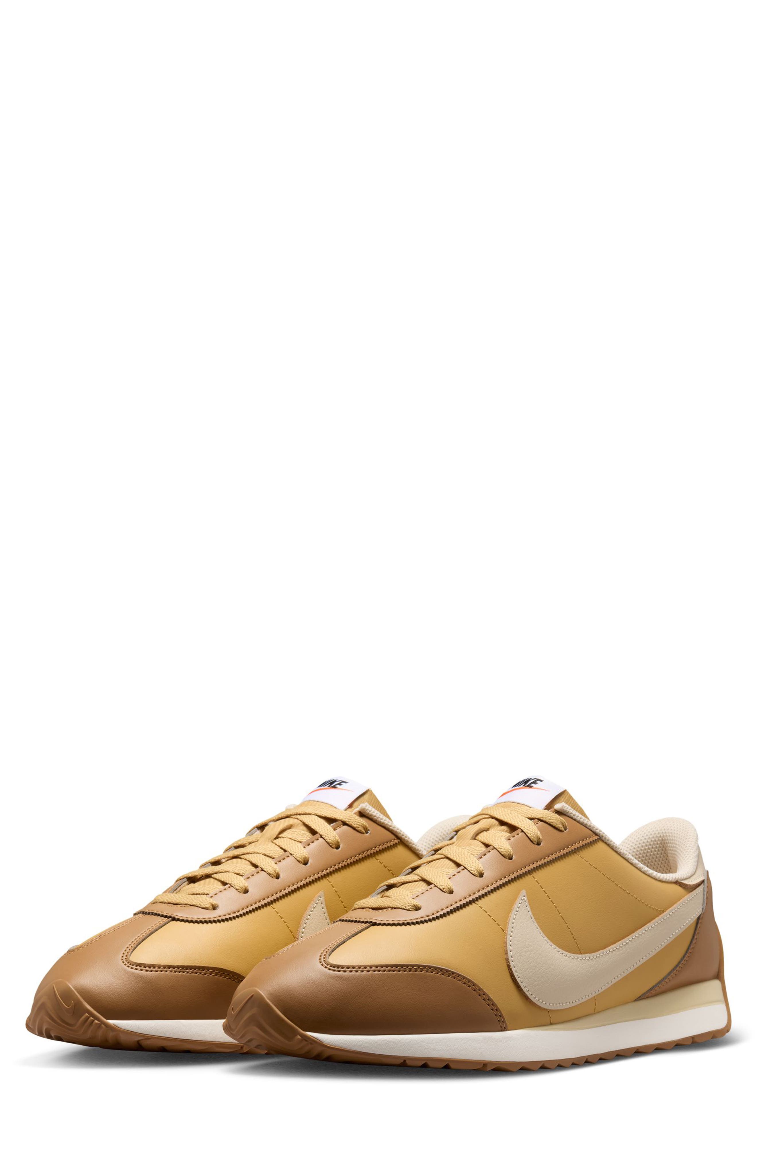 Pacific Leather Sneaker, Main, color, WHEAT GOLD/ BEACH