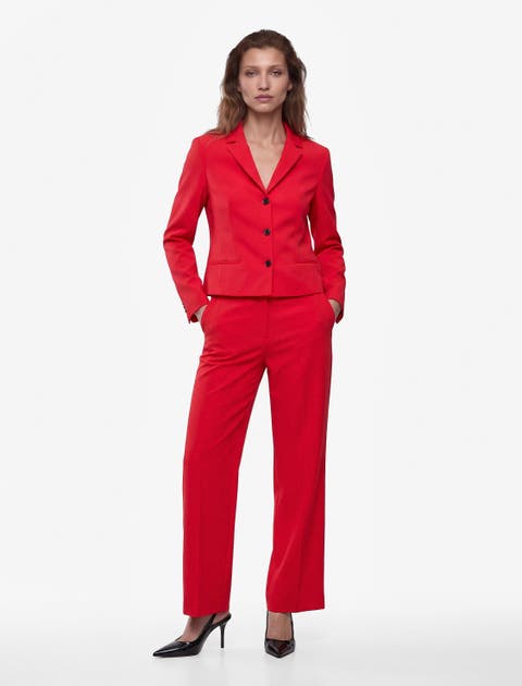 Long Sleeve Double Face Notched Blazer