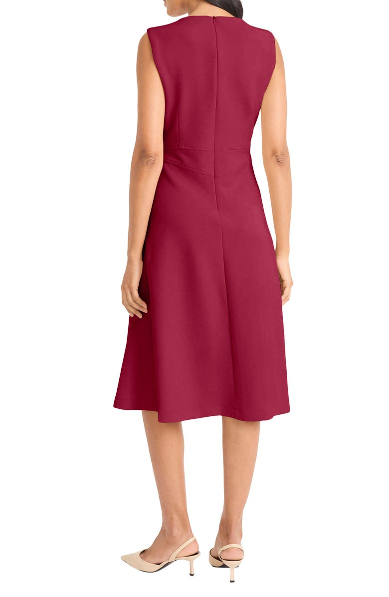 Maggy London Waist Detail Sleeveless Fit & Flare Dress, Alternate, color, Majestic Wine