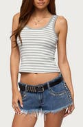 EDIKTED Althea Stripe Scoopneck Stretch Cotton Tank