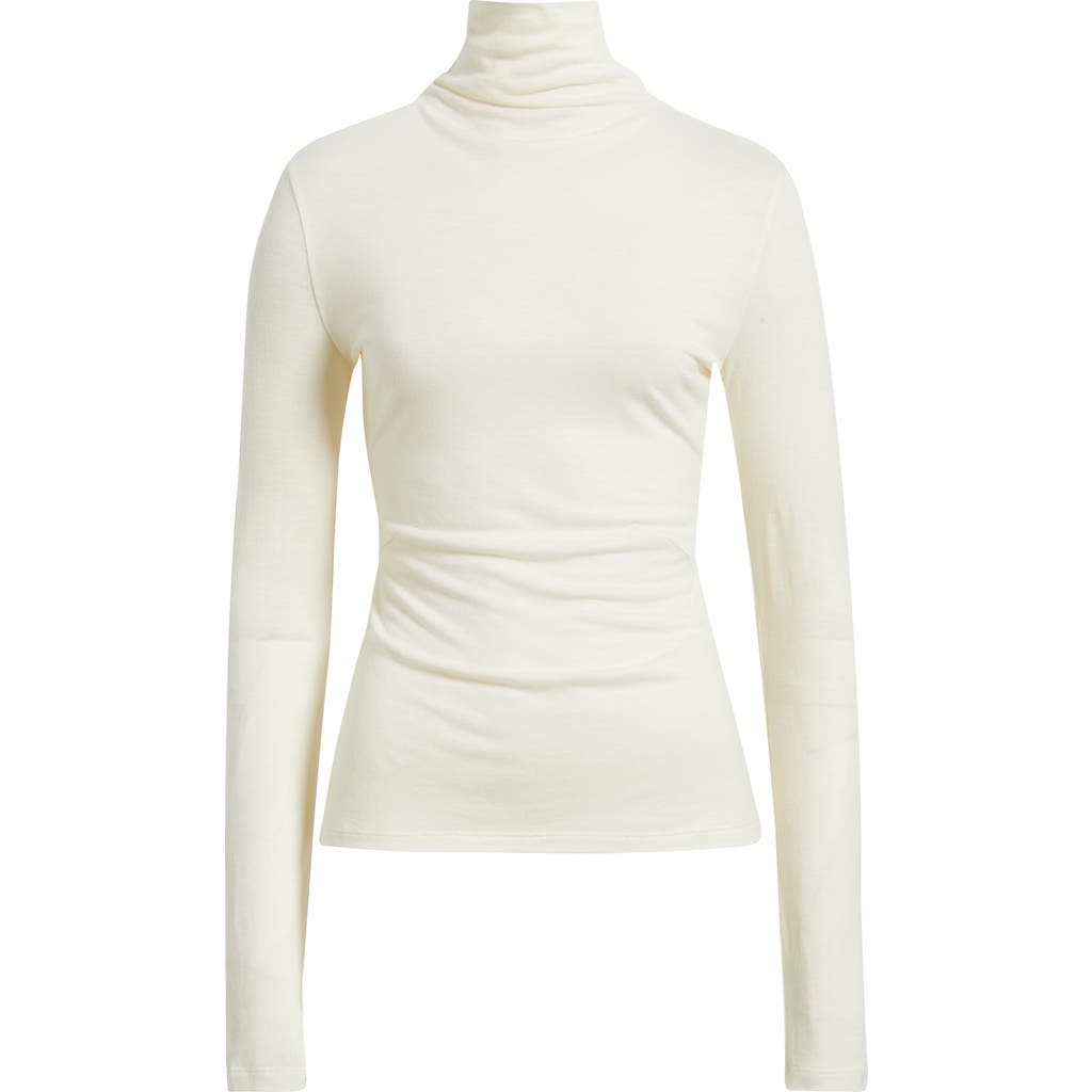 Hugo Boss Boss Elavu Turtleneck Top In White