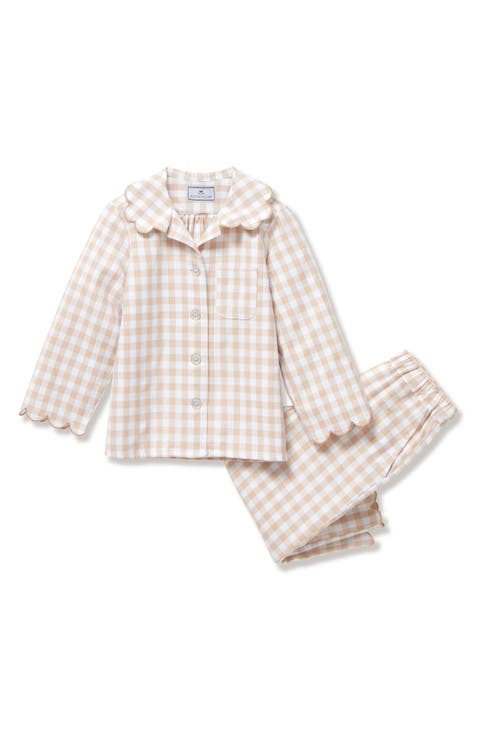 Kids' Colette Gingham Cotton Twill Pajamas