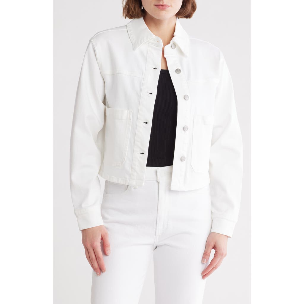 Joe's Crop Denim Jacket In White
