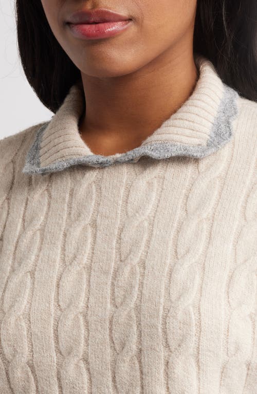 BDG URBAN OUTFITTERS BDG URBAN OUTFITTERS FRILL COLLAR CABLE SWEATER 