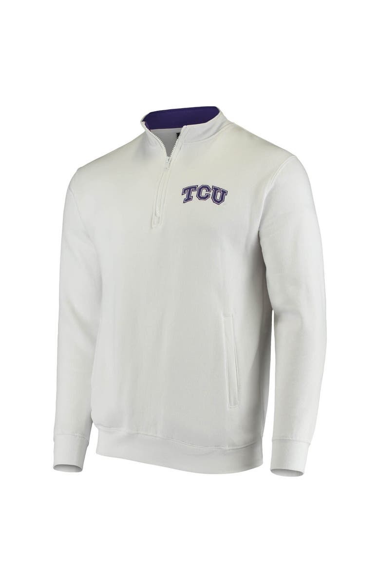 COLOSSEUM Men's Colosseum White TCU Horned Frogs Tortugas Logo Quarter-Zip Jacket, Alternate, color, White