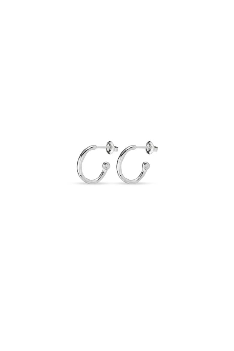 Hoop Shaped Earrings, Alternate, color, Silver