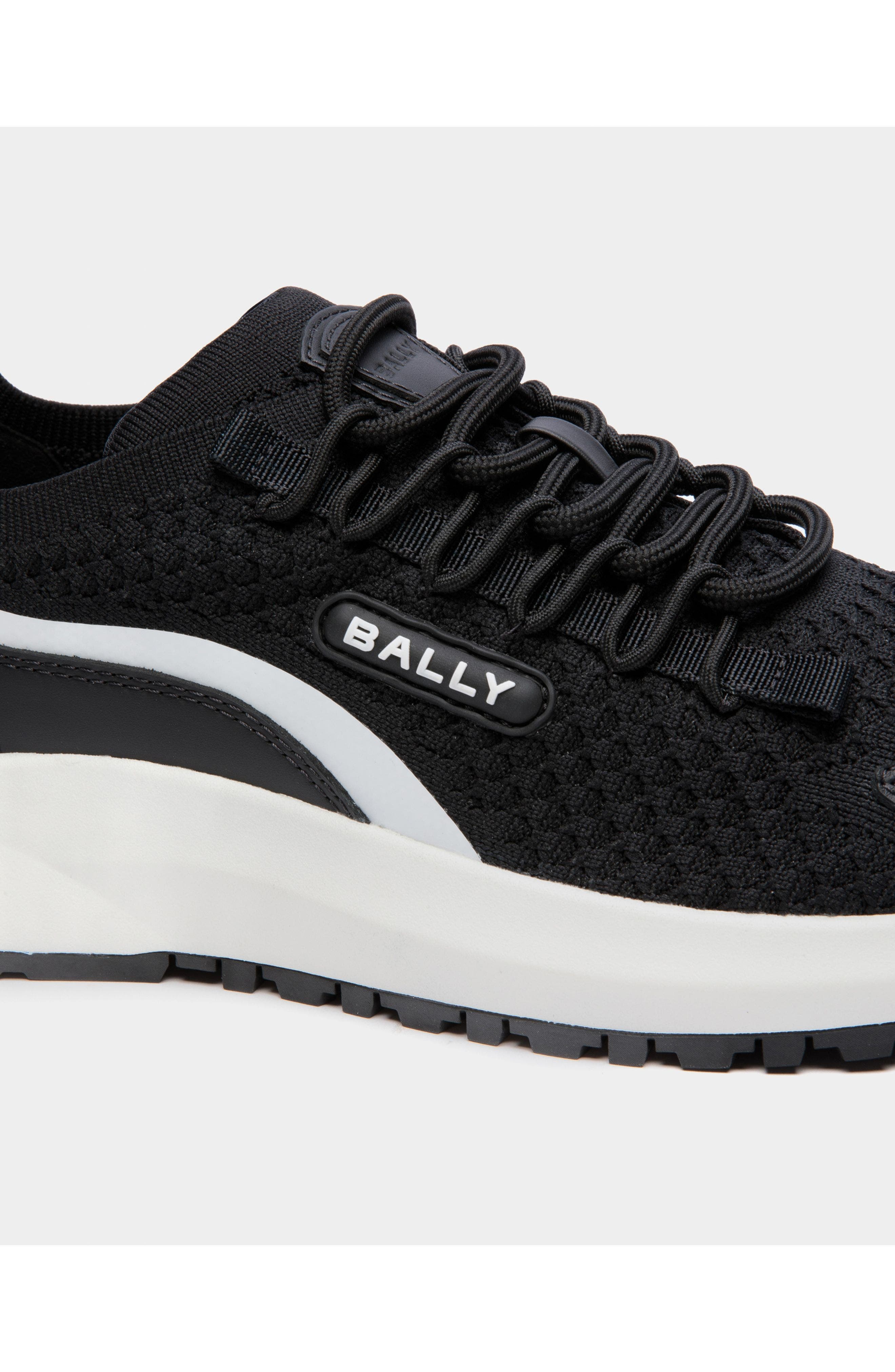 Bally Outline Sneaker in Nylon, Alternate, color, Black