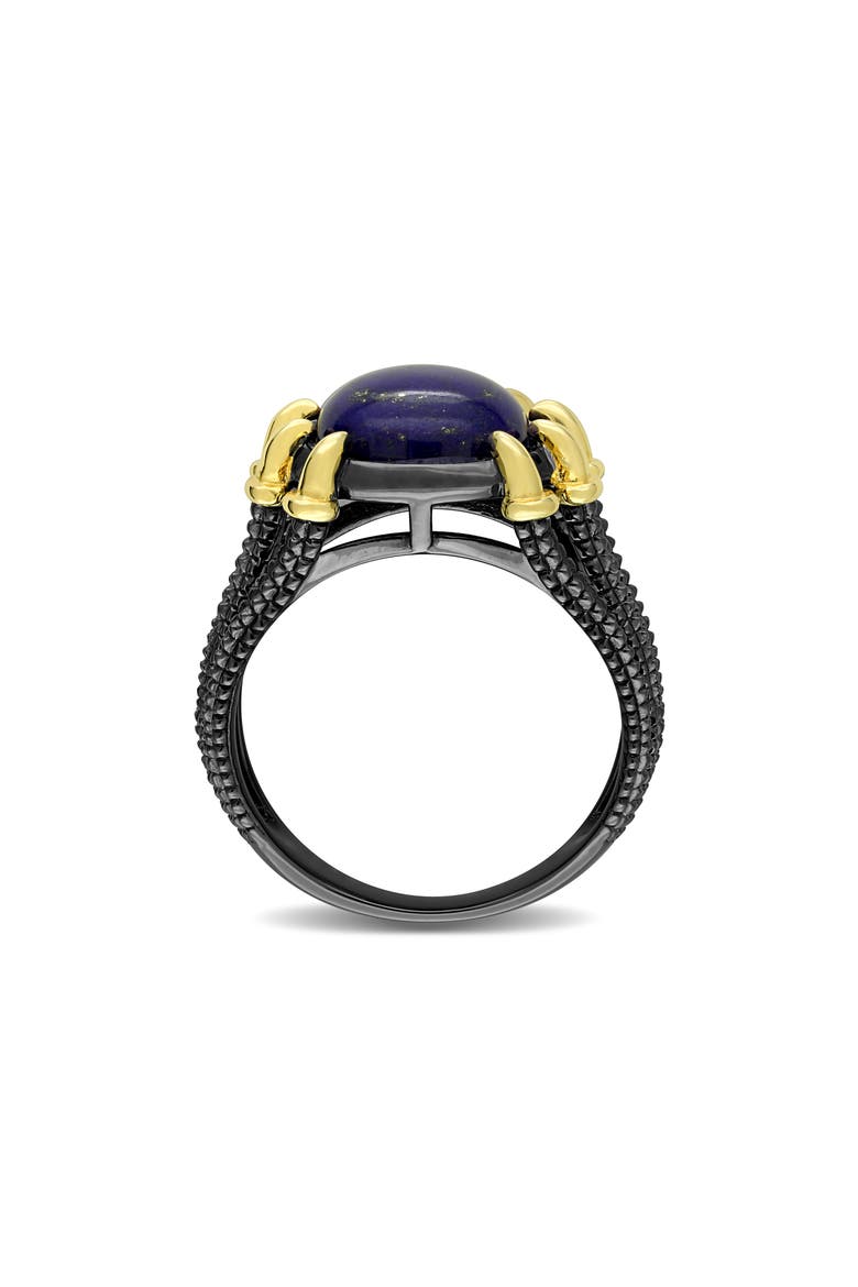 Two-Tone Lapis Lazuli Gothic Ring, Alternate, color, BLUE