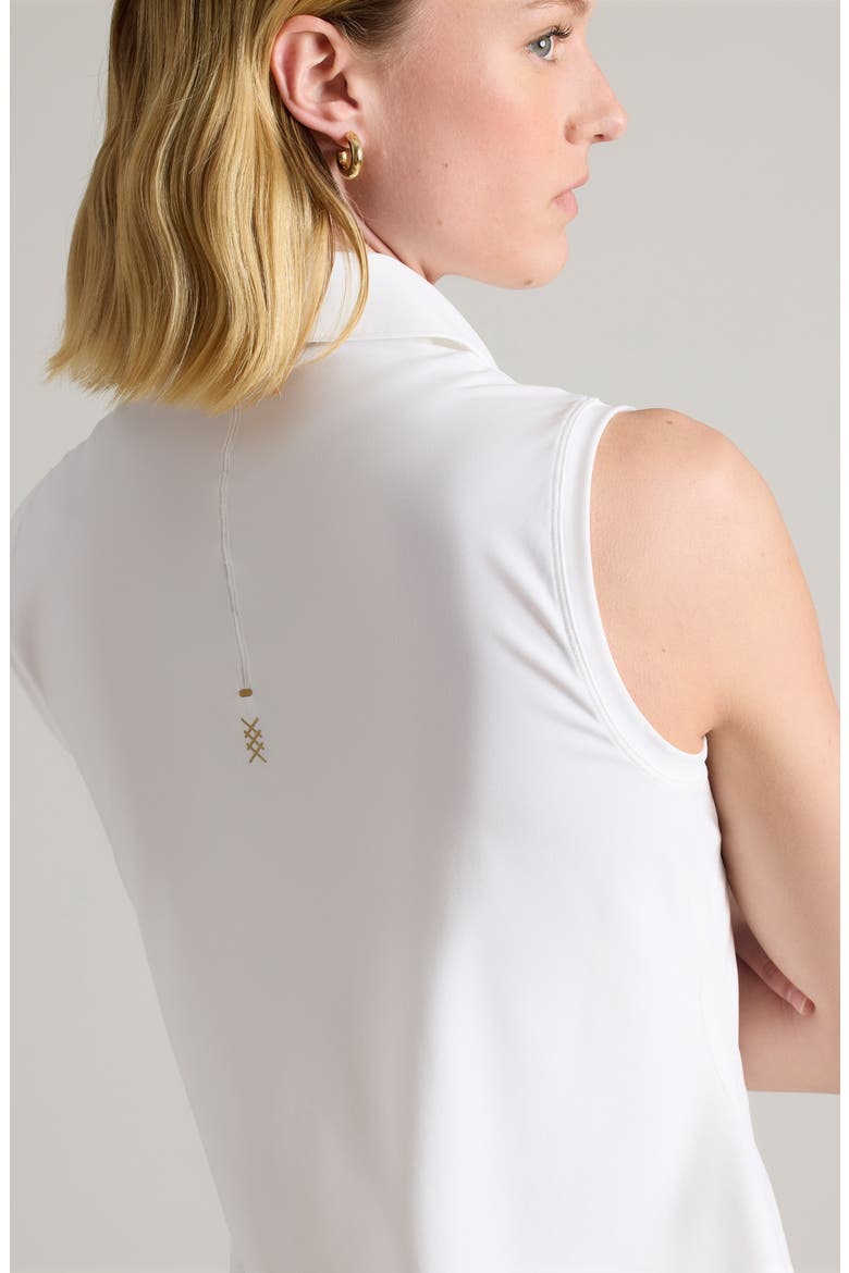 Course to Court Sleeveless Polo, Alternate, color, SNOW WHITE