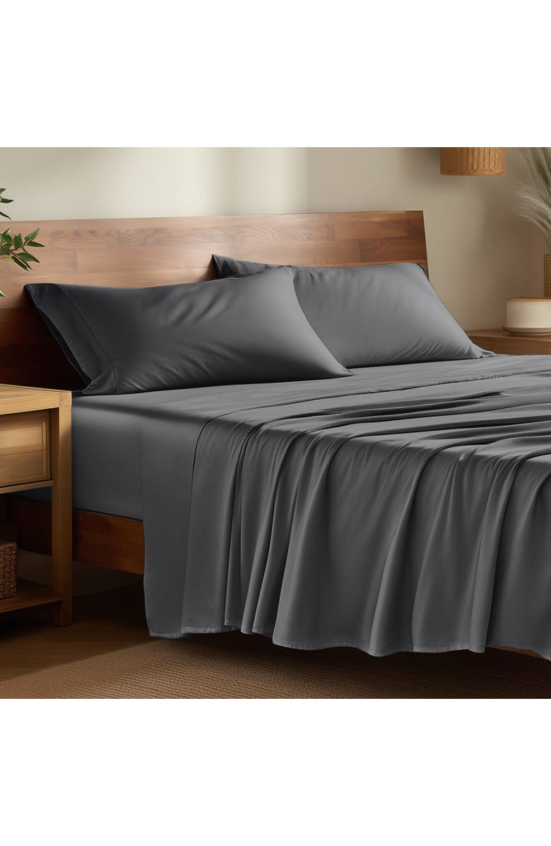 Bare Home Cooling Rayon Sheet Set - Split King, Alternate, color, Grey