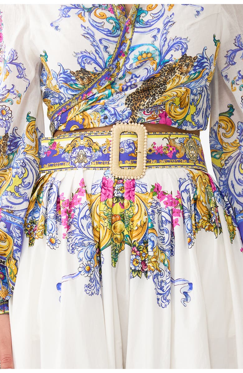 Camilla Belted Midi Skirt, Alternate, color, Milla In Sevilla