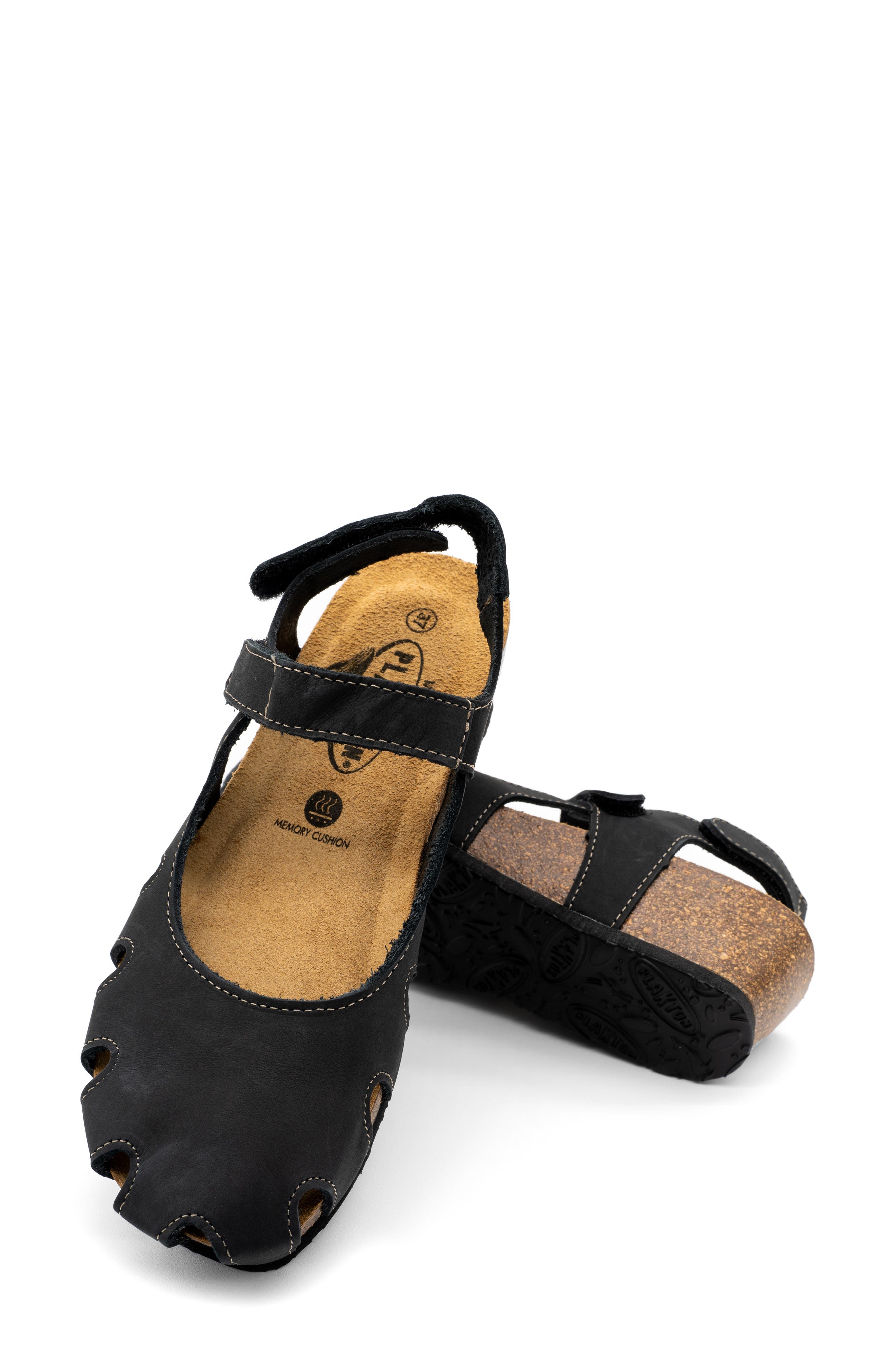 Plakton Amy Sandal, Alternate, color, Nobuck Negro