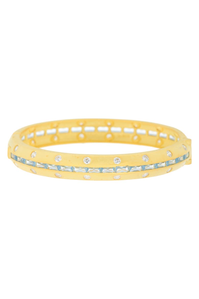Brooklyn Coast Cubic Zirconia Hinge Bangle, Main, color, GOLD