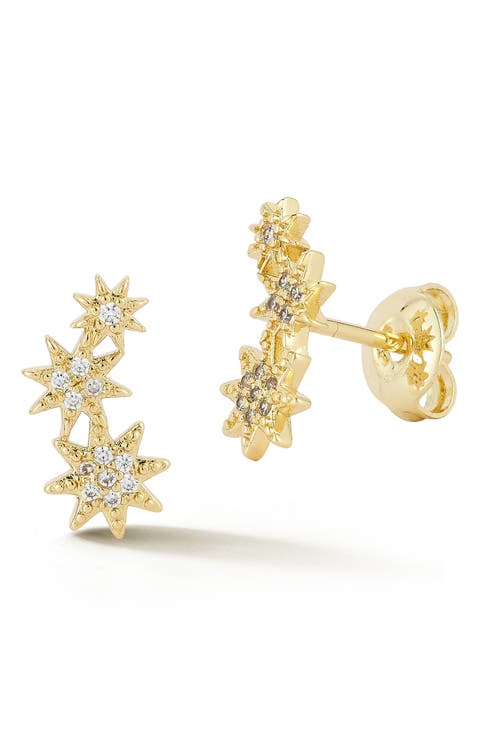 Triple Star Stud Earrings