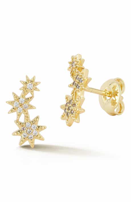Triple Star Stud Earrings