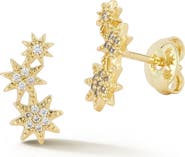 SPHERA MILANO Triple Star Stud Earrings