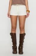 Princess Polly Chelisa Mid Rise Crochet Trim Shorts