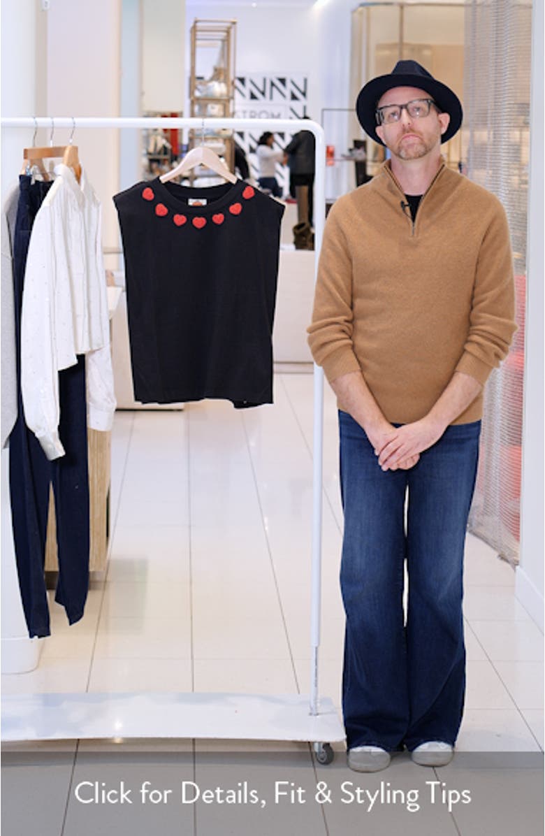 Bead Embellished Cotton Muscle T-Shirt, sales video thumbnail