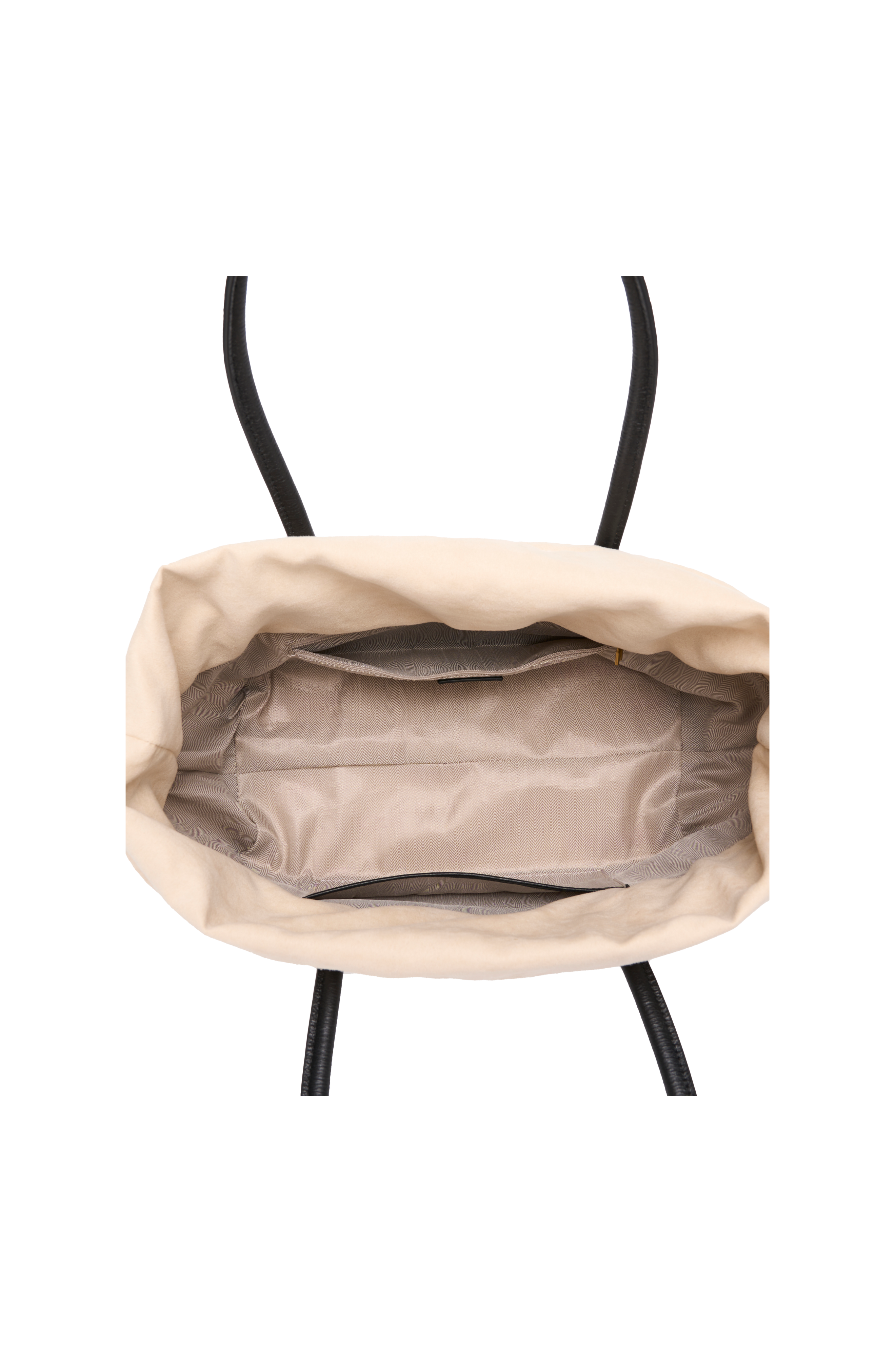 JURGI TAVO Canvas Tote with Leather Trim, Alternate, color, Beige/Black