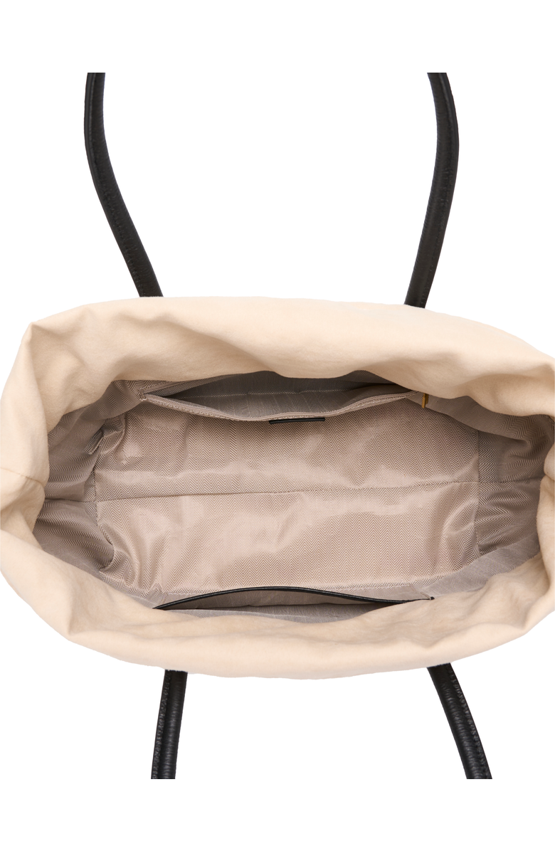 JURGI TAVO Canvas Tote with Leather Trim, Alternate, color, Beige/Black