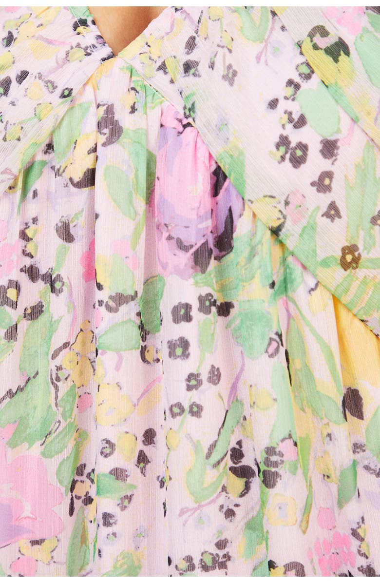 Warehouse Chiffon Batwing Midi Dress, Alternate, color, Floral