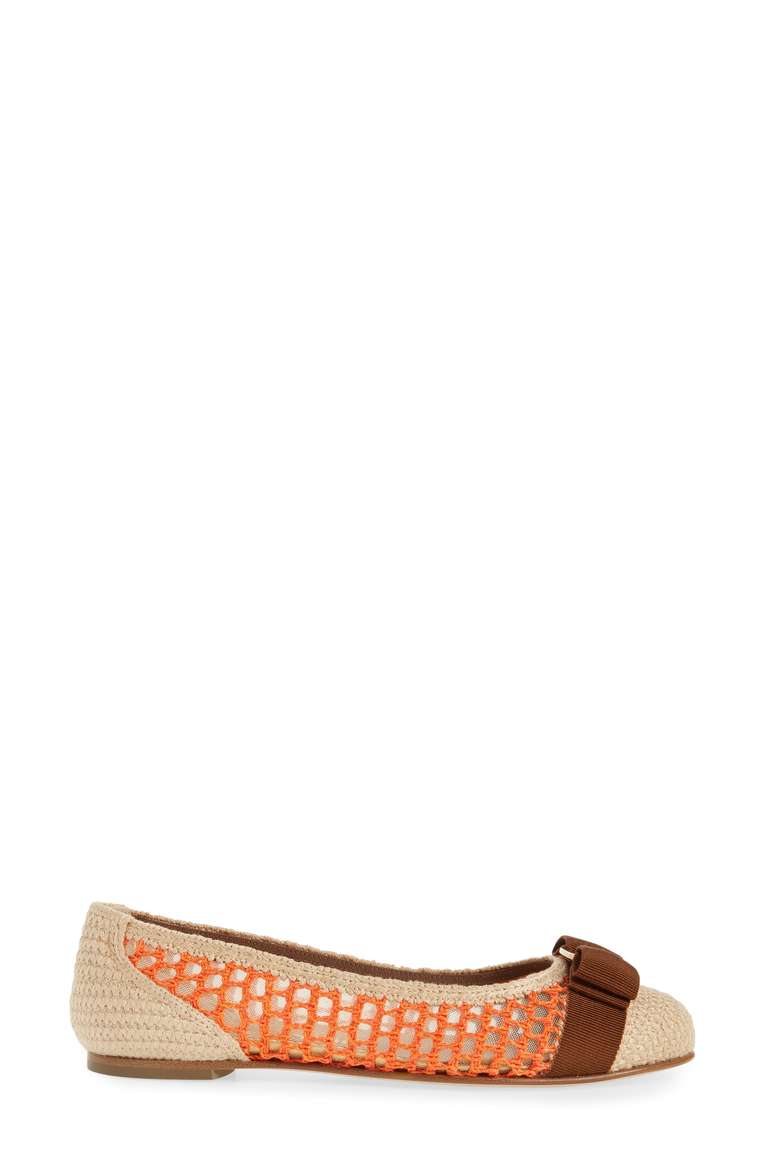 FERRAGAMO Varina Bow Flat, Alternate, color, 