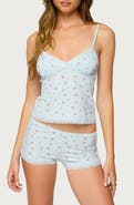 EDIKTED Aurea Floral Print Lace Camisole