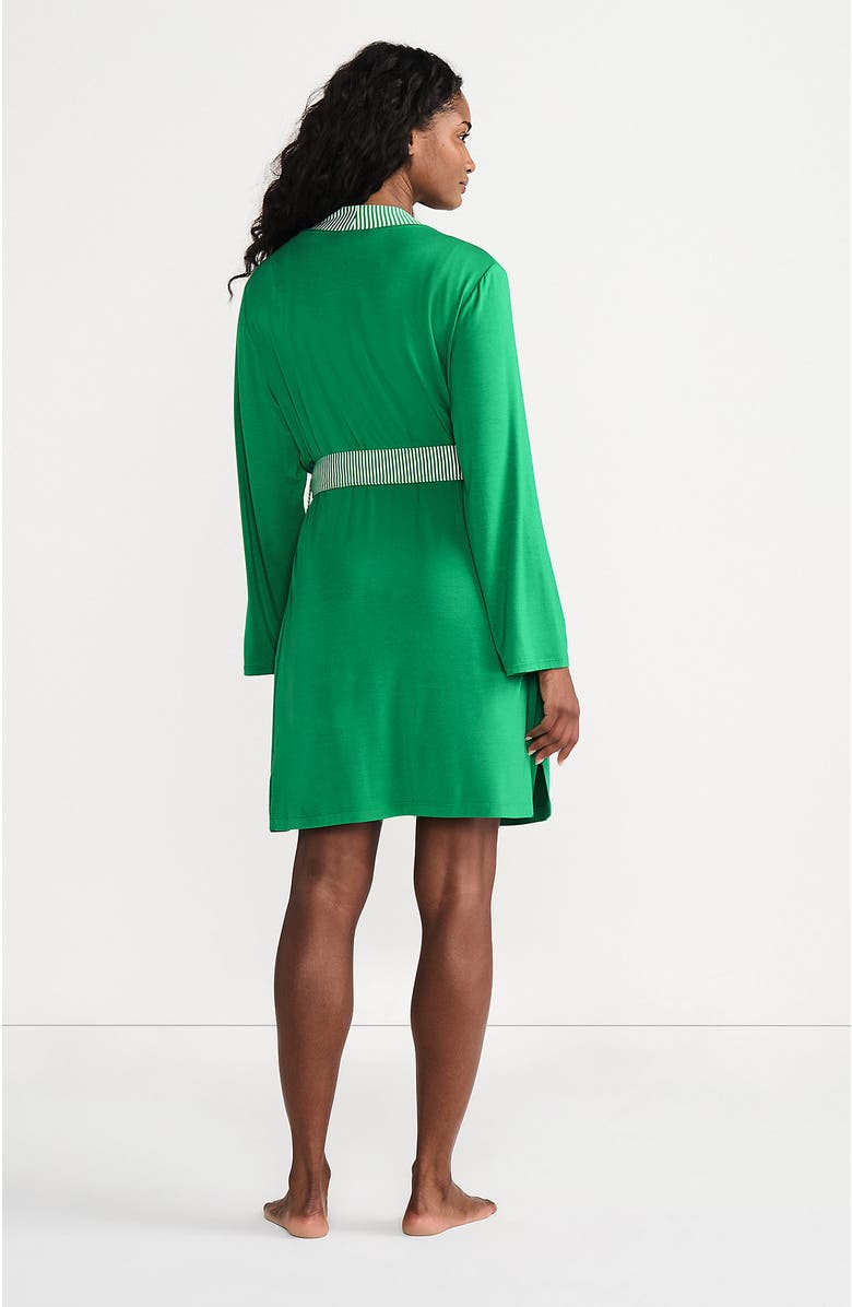 Lands' End Cooling 3 Piece Pajama Set - Robe Tank and Shorts, Alternate, color, 