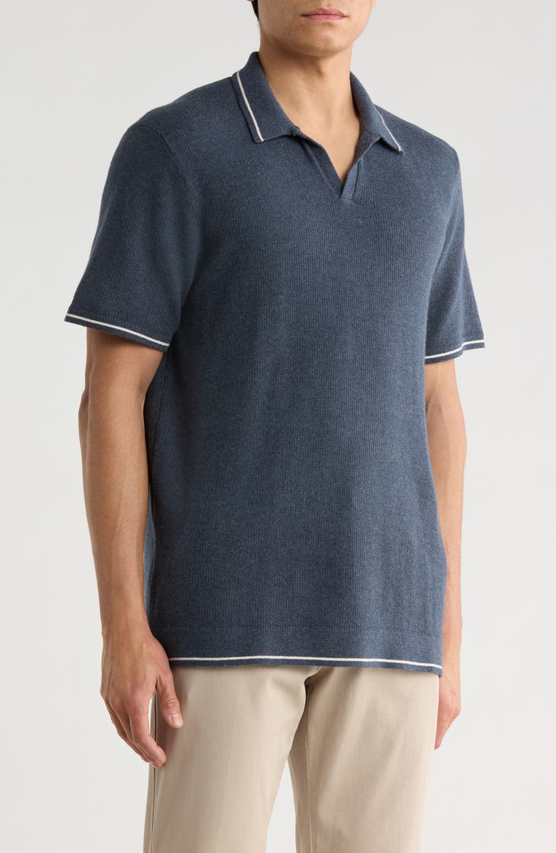 Marine Layer Liam Knit Polo, Alternate, color, Dark Indigo
