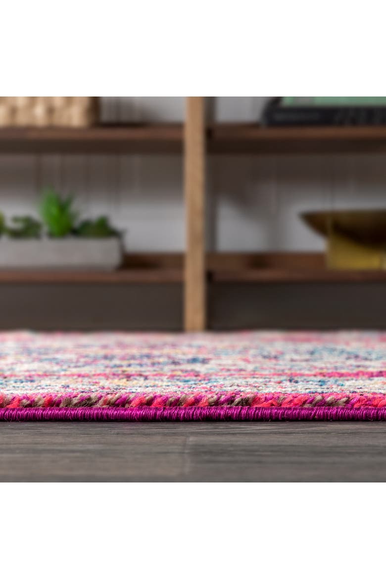 Bohemian FLAIR Boho Vintage Area Rug, Alternate, color, Pink/Ivory