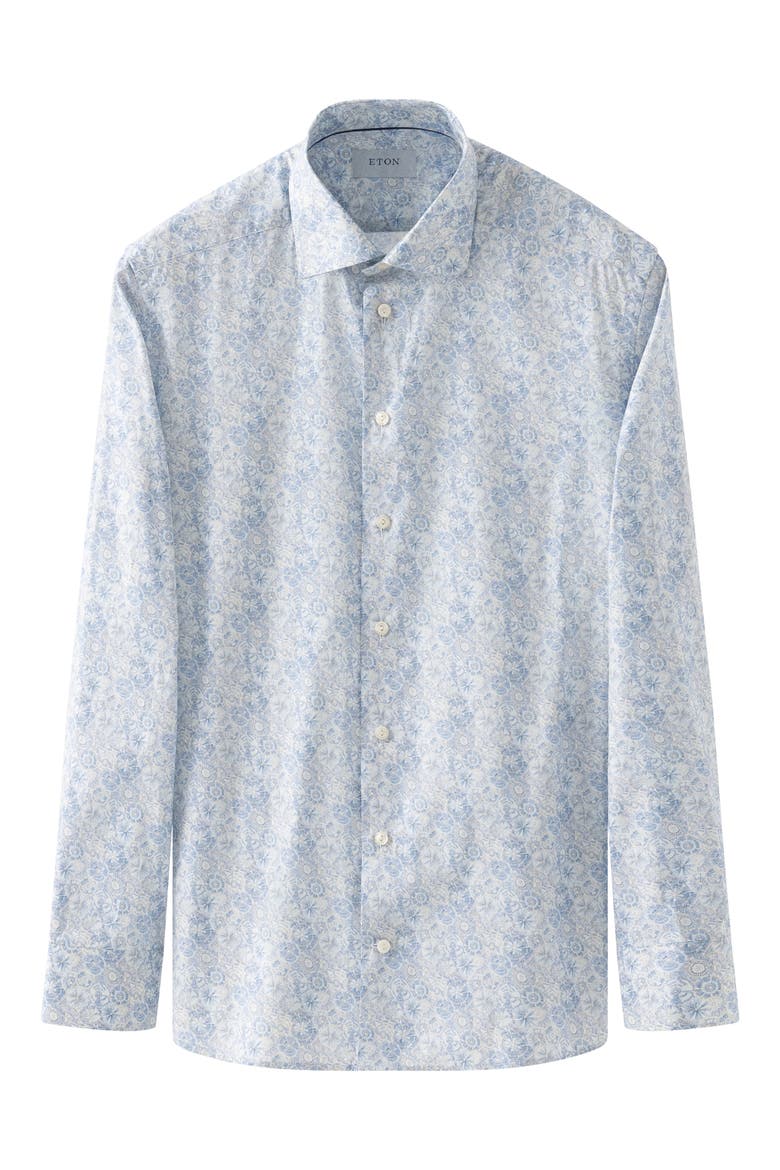 Slim Fit Fit Cotton Dress Shirt, Main, color, LIGHT PASTEL BLUE