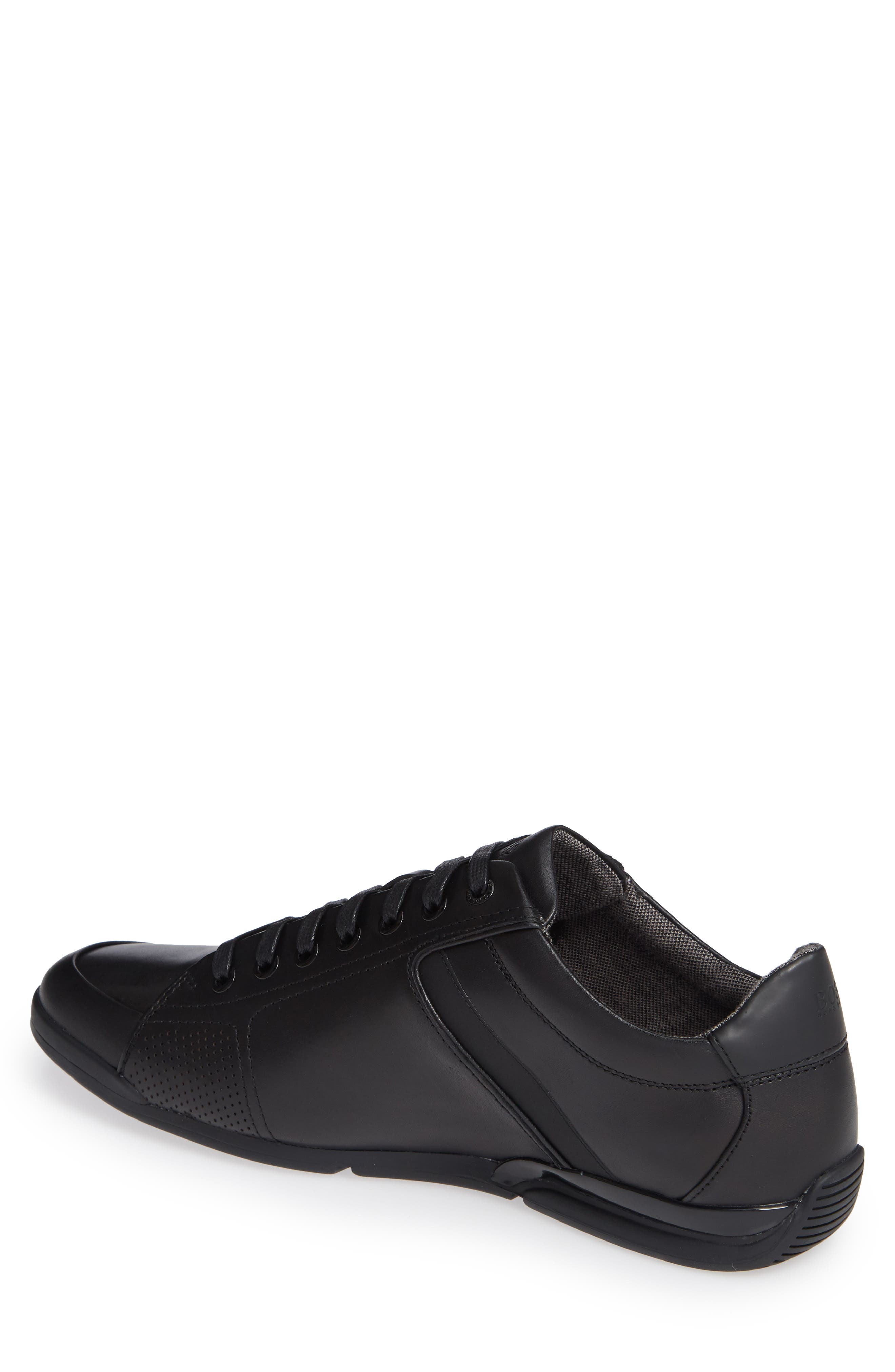 Saturn Low Top Sneaker, Alternate, color, BLACK/BLACK LEATHER