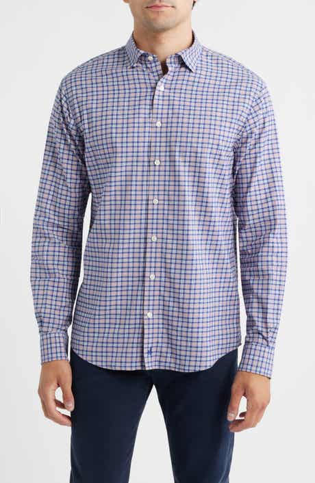 johnnie-O Mayes Plaid Nylon Blend Button-Down Shirt