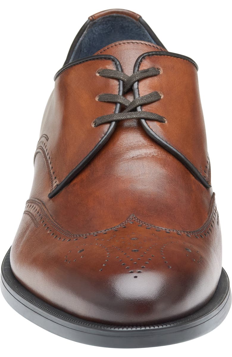 Johnston & Murphy Flynch Wingtip Loafer, Alternate, color, Tan Italian Calfskin