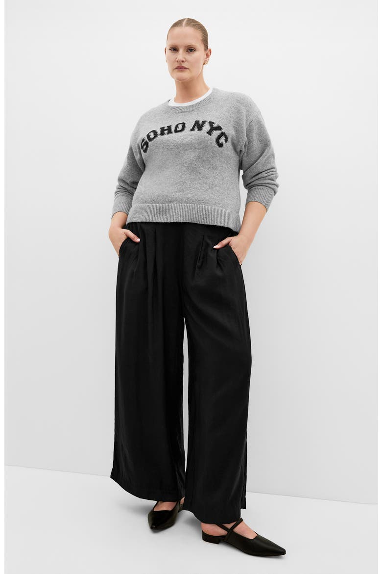 Alana Relaxed Wide Leg Pants, Alternate, color, BLACK