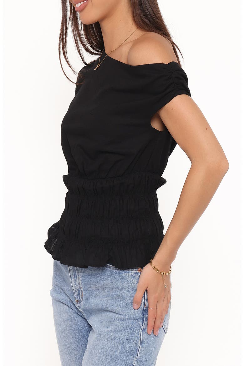 Lia One-Shoulder Top, Alternate, color, BLACK