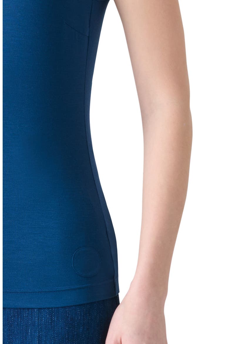 Dot Detail Sleeveless Stretch Modal Top, Alternate, color, INK