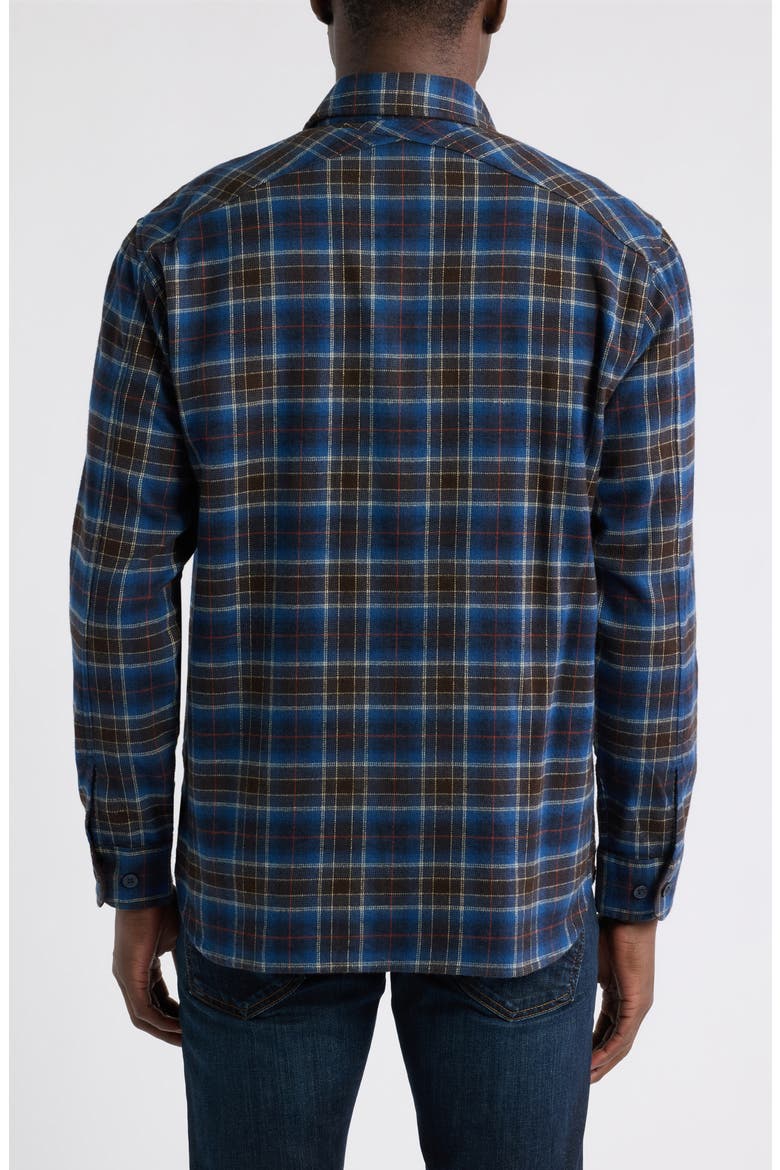 Fremont Flannel Button-Up Shirt, Alternate, color, NAVY MULTI PLAID