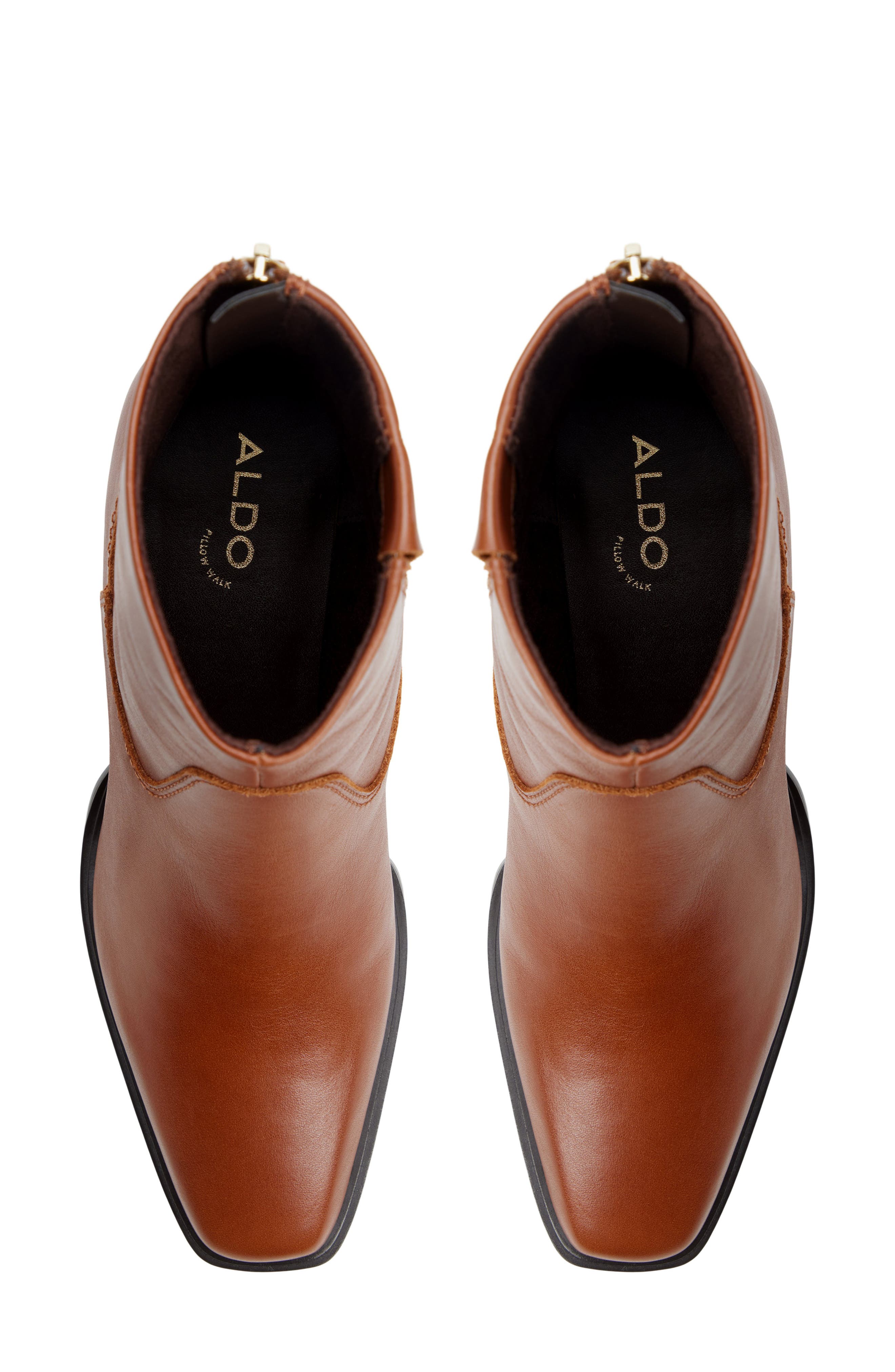 Ybiraweth Leather Bootie, Alternate, color, MEDIUM BROWN